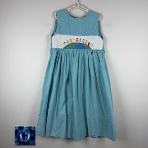 Rosalina Girl’s People of the World Earth Friends Smocked Casual Dress Size 4T